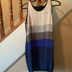 Rag & Bone Pleated Dress Blue & Gray